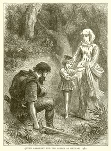 Königin Margarete und der Räuber von Hexham, 1460 von English School