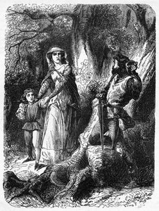 Königin Margaret und der Räuber von Hexham, Illustration aus 