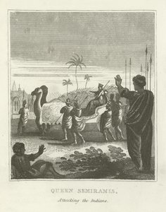 Königin Semiramis, Angriff auf die Inder von English School