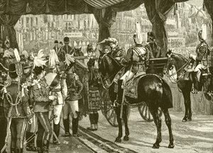 Königin Victoria, Jubiläum, Westminster Abbey, Kutsche, Pferde von English School