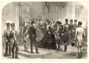 Königin Victoria empfängt den Schah von Persien von English School