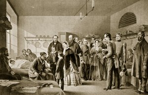 Königin Victoria besucht die Verwundeten