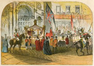 Königin Victorias erster Besuch in der Stadt (9. November 1837) von English School