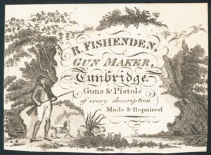 R Fishenden, Büchsenmacher, Visitenkarte von English School