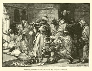 Rabbiner zerstreuen die Schule in Konstantinopel