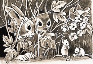 Kaninchen und Mäuse von English School
