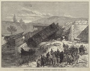 Eisenbahnunfall in Antibes, nahe Cannes, Bergung der Toten von English School
