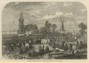 Eisenbahnarbeiten im alten St Pancras Kirchhof