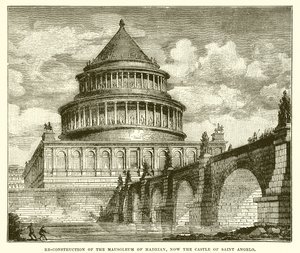 Rekonstruktion des Mausoleums von Hadrian, jetzt die Engelsburg