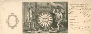 Quittung für die Zahlung der Versicherung vom Sun Fire Office, London von English School