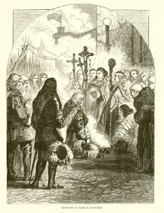 Empfang von James II. in Dublin von English School