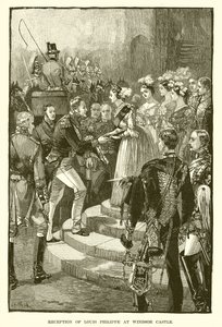 Empfang von Louis Philippe im Windsor Castle von English School