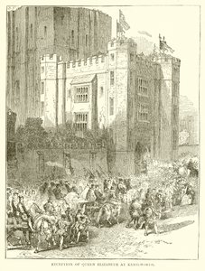Empfang von Königin Elizabeth in Kenilworth von English School