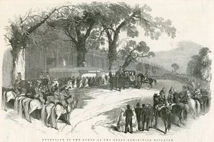 Empfang der Königin im Gebäude der Großen Ausstellung, Große Ausstellung, 1851 von English School