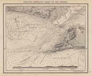 Reduzierte Admiralitätskarte der Needles von English School