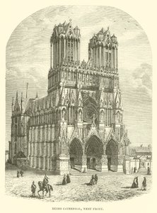 Reims Kathedrale, Westfassade (Stich) von English School
