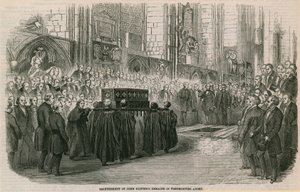 Wiederbestattung von John Hunters Überresten in der Westminster Abbey, London von English School
