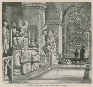 Überreste des römischen Londons - Guildhall Museum von English School