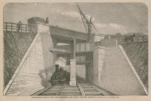Bemerkenswerte Brücke über die Brentford und Great Western Railway von English School