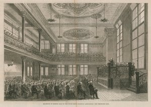 Wiedereröffnung der Exeter Hall, London, durch die Young Men