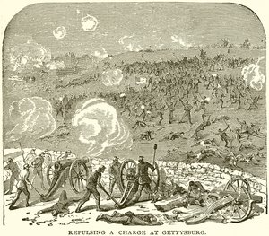 Abwehr eines Angriffs bei Gettysburg von English School
