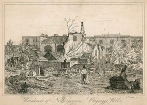 Residenz von Nell Gwynne, Bagnigge Wells, London von English School