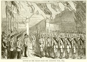 Rückkehr der Truppen aus dem Ashanti-Krieg, 1874