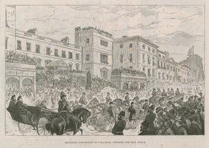 Rückkehrende Prozession in der Pall Mall von English School