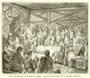 Revolutionäre Gefahren von 1848. Der Eid in einer geheimen Gesellschaft von English School