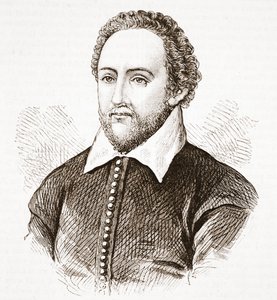Richard Burbage, aus dem Originalporträt im Dulwich College von English School