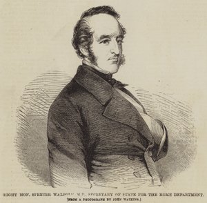 Der ehrenwerte Spencer Walpole, Abgeordneter, Innenminister von English School