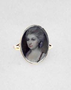 Ring mit Porträt einer Frau von English School