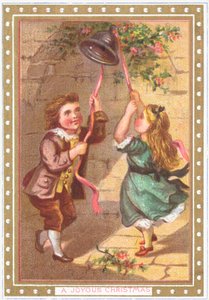 Die Glocke läuten, Weihnachtskarte von English School