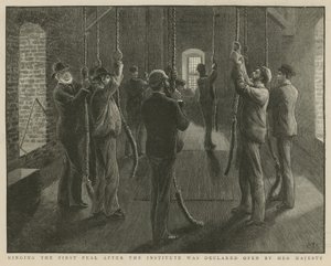 Das erste Glockengeläut nach der Eröffnung des Imperial Institute durch Ihre Majestät von English School