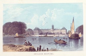 Fluss Themse: Chelsea Hospital von English School