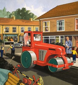 Straßenarbeiter und Rohrverleger von English School