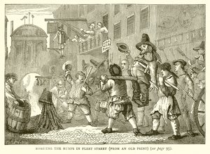 Röstung der Rümpfe in der Fleet Street von English School