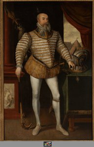 Robert Dudley, Earl of Leicester, um 1532-88 von English School