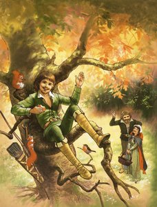 Robin Hood ruht in einem Baum
