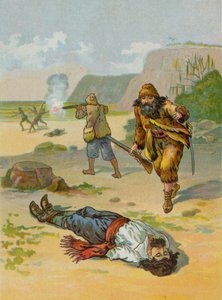 Robinson Crusoe befreit den Gefangenen von English School