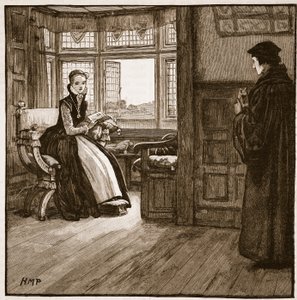 Roger Aschams Besuch bei Lady Jane Grey, Illustration aus Cassells Illustrierter Geschichte Englands von English School
