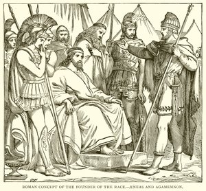 Römisches Konzept des Gründers der Rasse.—Aeneas und Agamemnon von English School