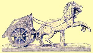 Römischer Rennwagen, Illustration aus Cassell