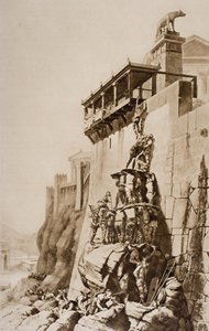 Rom gerettet durch die heiligen Gänse der Juno, Illustration aus 