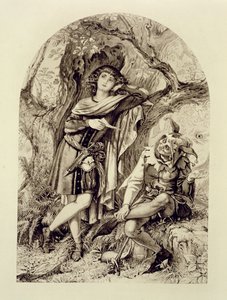 Rosalind und Touchstone, Akt III Szene 2, in Wie es euch gefällt, von William Shakespeare (1564-1616)