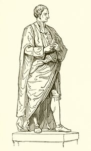 Roubiliacs Statue von Newton aus der Kapelle des Trinity College von English School