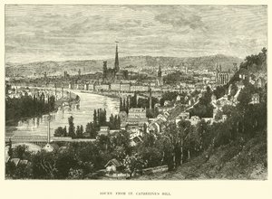 Rouen vom St. Catherines Hill von English School