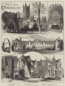 Rund um Canterbury (Gravur) von English School
