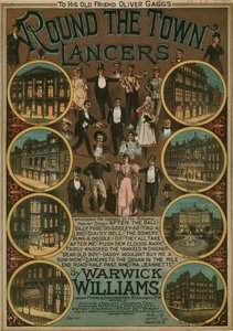 Round the Town Lancers von Warwick Williams; Musikpartitur von English School