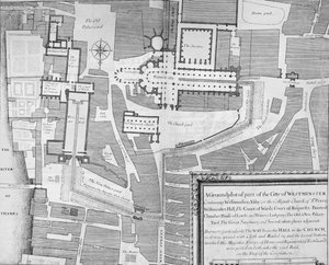 Route der Krönungsprozession von James II. von der Westminster Hall zur Westminster Abbey